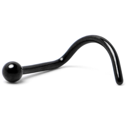 20G 1/4 Black ASTM F-136 Implant Grade Titanium Ball End Left Side Nose Screw