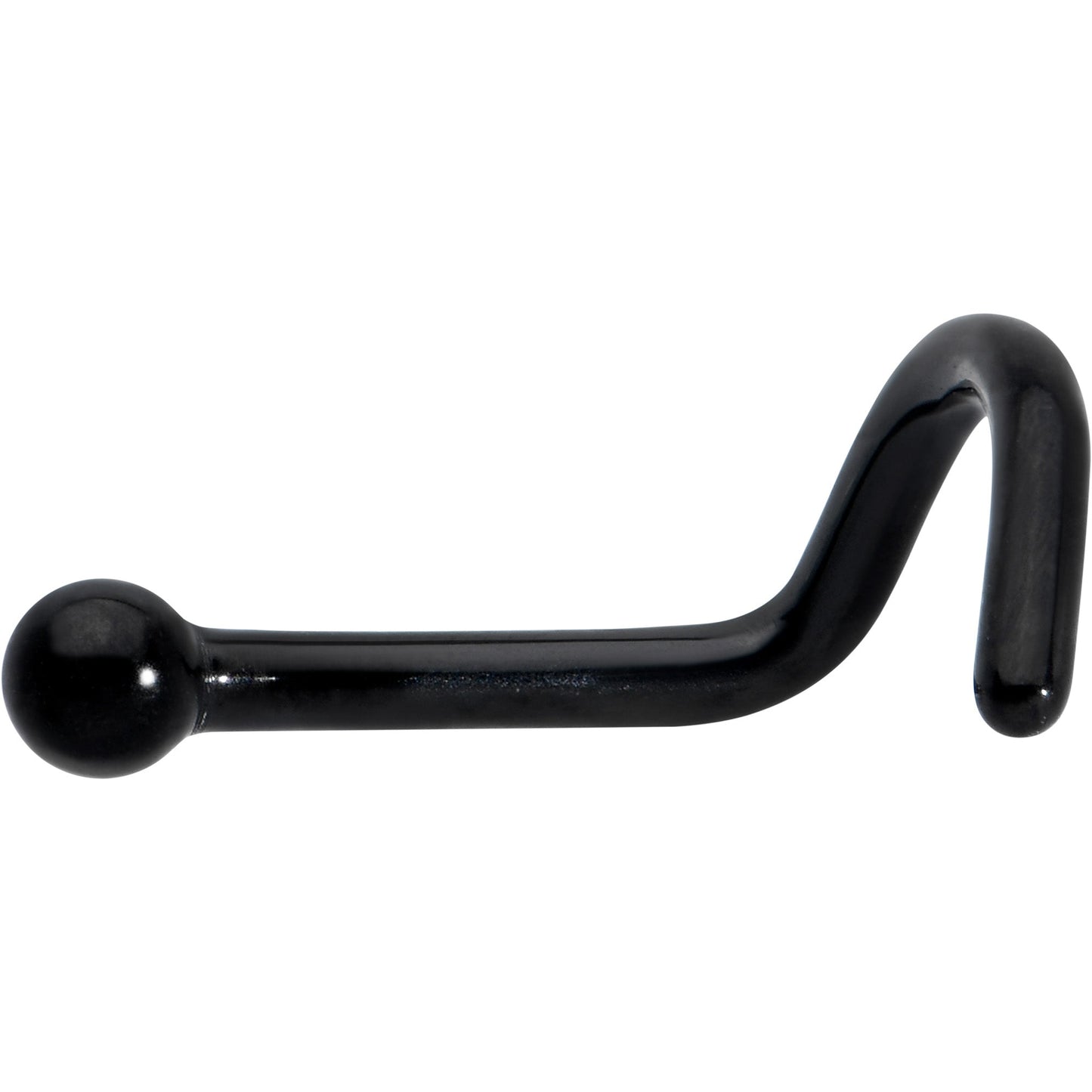 18G 1/4 Black ASTM F-136 Implant Grade Titanium Ball End Left Side Nose Screw