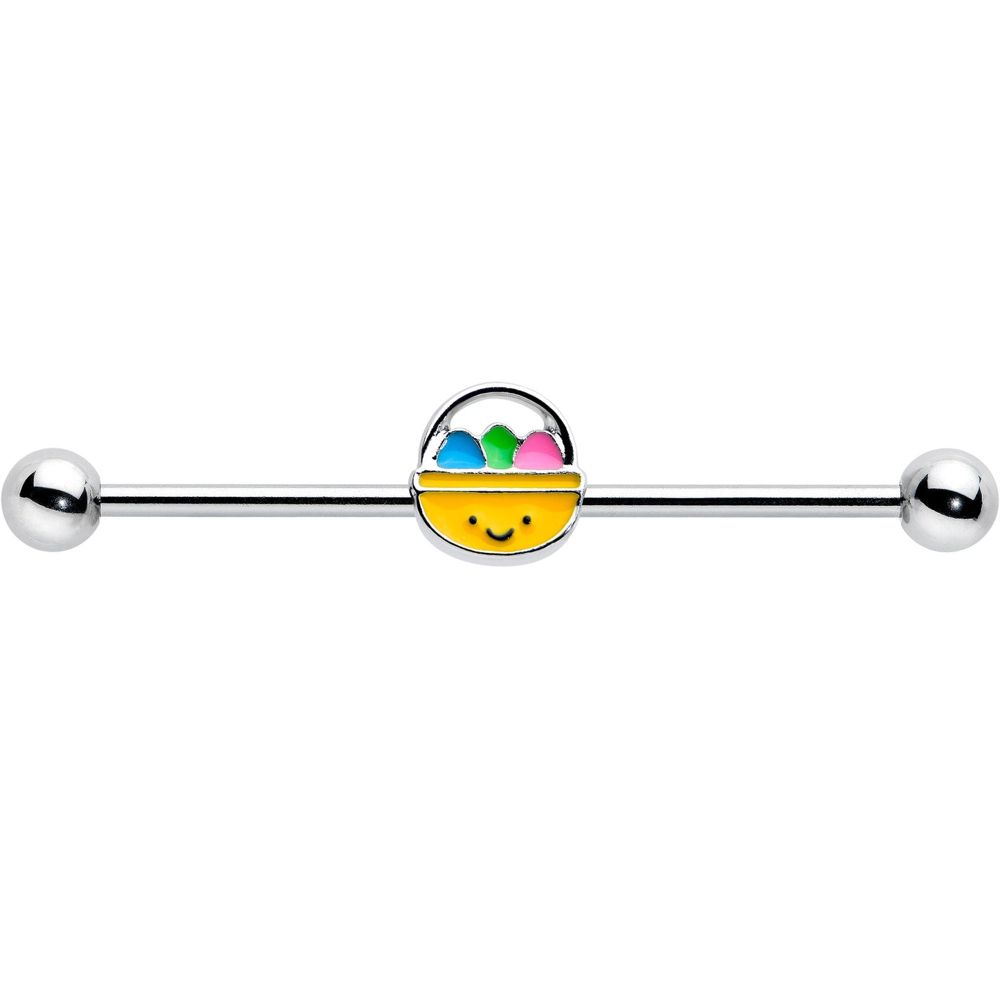 14G Celebration Easter Basket Industrial Barbell 38mm