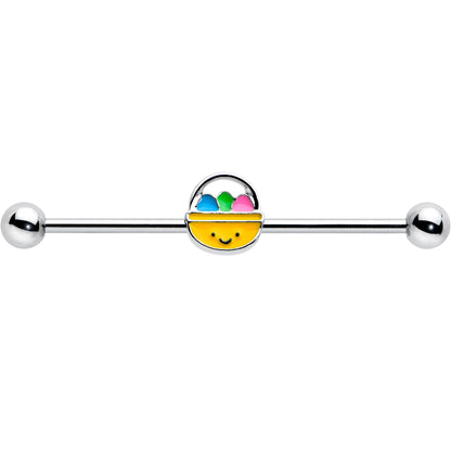 14G Celebration Easter Basket Industrial Barbell 38mm