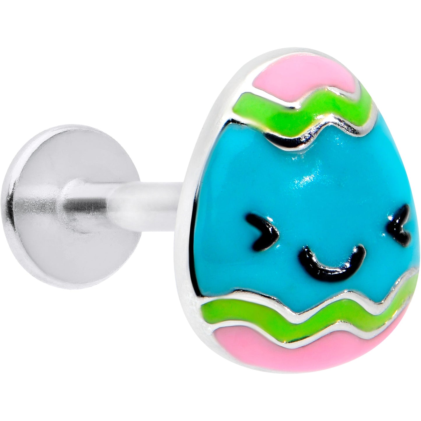 16G 5/16 Blue Celebration Easter Egg Labret Monroe Tragus