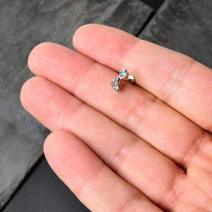 16G 5/16 Easter Bunny Red Blue Ears Labret Monroe Tragus