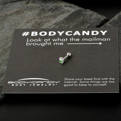 16G 1/4 Sweet Happy Green Beer St Patricks Cartilage Tragus Earring