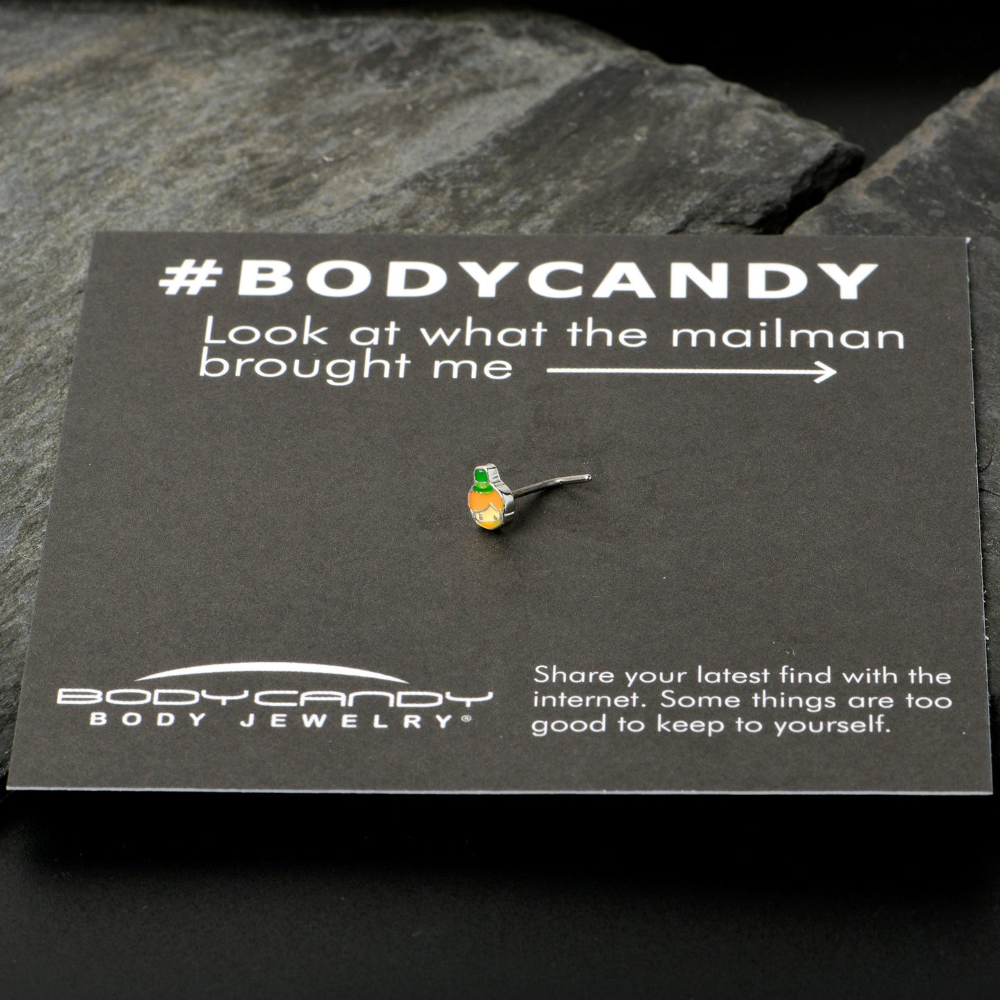 20G 7mm Sweet Happy Leprechaun St Patricks L Shape Nose Ring