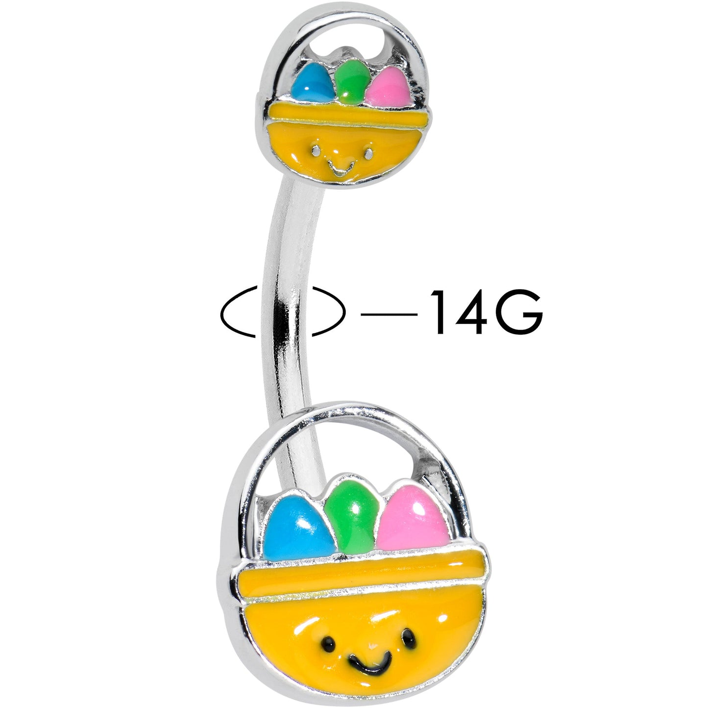 Celebration Easter Basket Double Mount Belly Ring