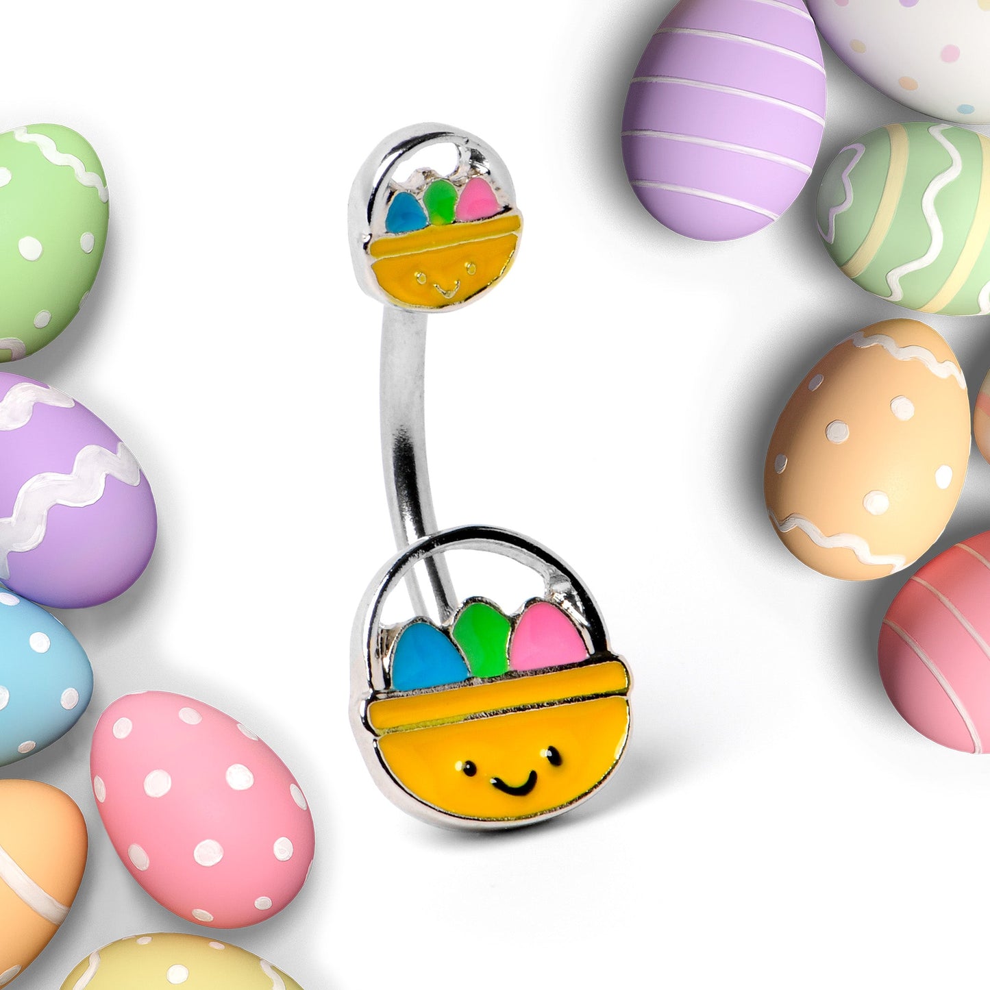 Celebration Easter Basket Double Mount Belly Ring