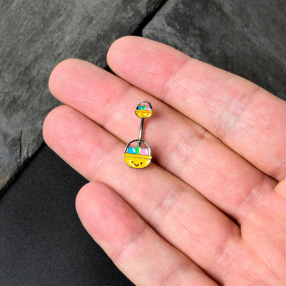 Celebration Easter Basket Double Mount Belly Ring
