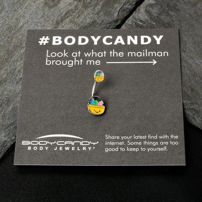Celebration Easter Basket Double Mount Belly Ring