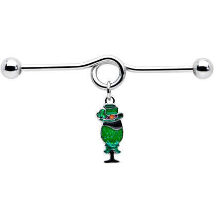 14G Fancy Leprechaun St Patricks Dangle Project Bar 38mm