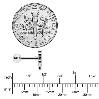 16G 1/4 Ladybug Shamrock St Patricks Cartilage Tragus Earring