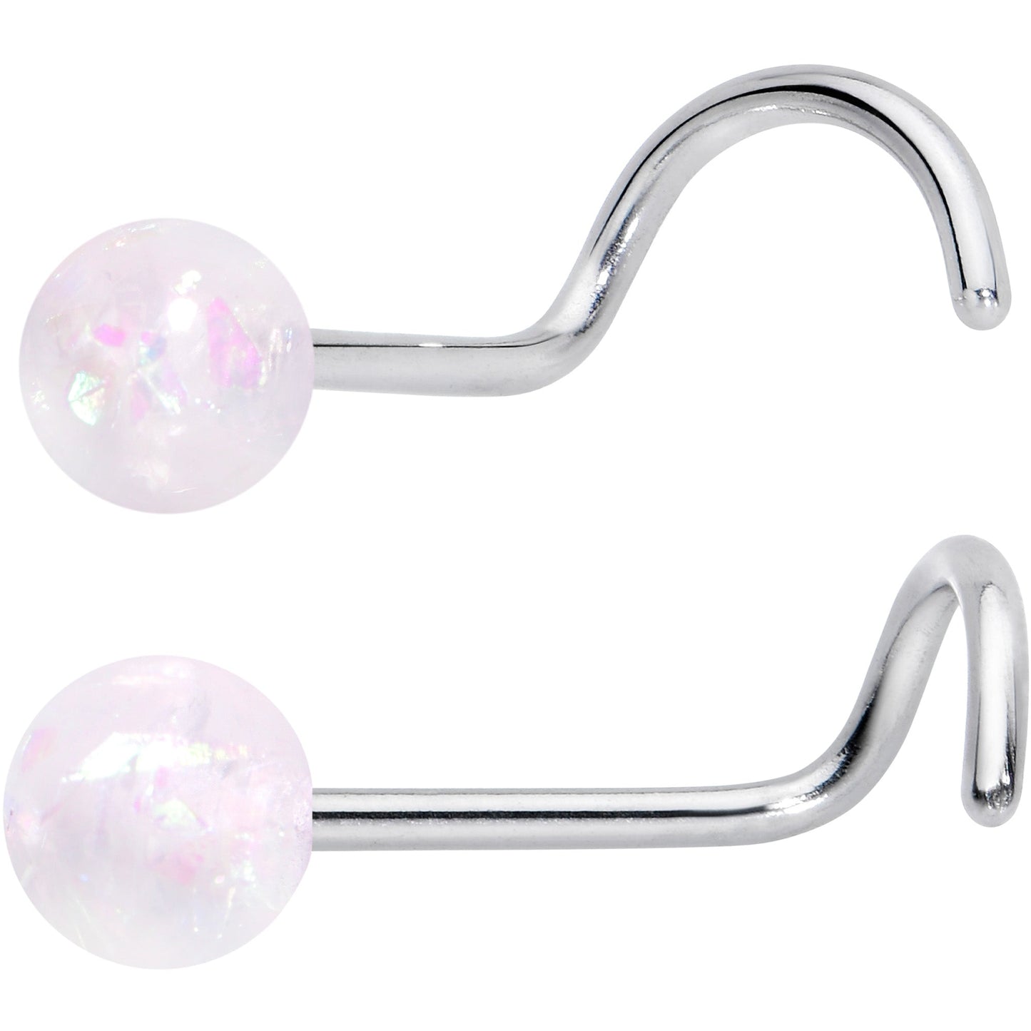 20G Nose Screw Gem Faux Opal Pack Dynasty Nose Ring Set of 6