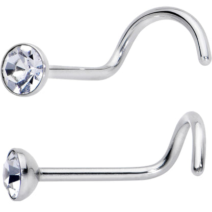 20G Nose Screw Gem Faux Opal Pack Dynasty Nose Ring Set of 6