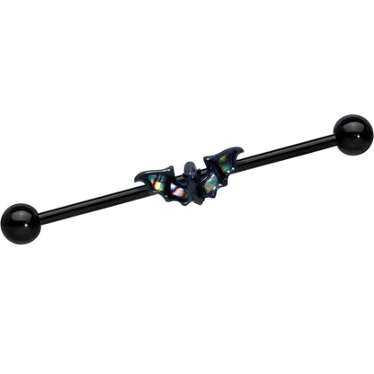 14G Flying Black Bat Industrial Barbell 38mm