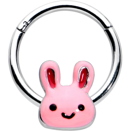 16G 3/8 Kawaii Cutie Easter Bunny Hinged Segment Ring