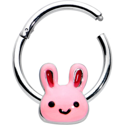 16G 3/8 Kawaii Cutie Easter Bunny Hinged Segment Ring