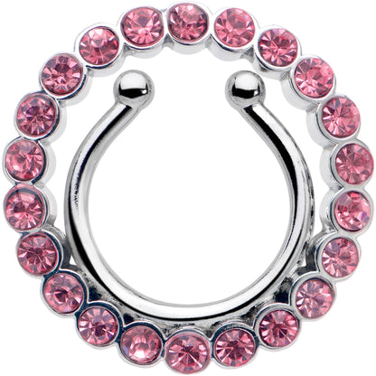 Clip On Fake Nipple Ring Set - Pink, Blue or Clear