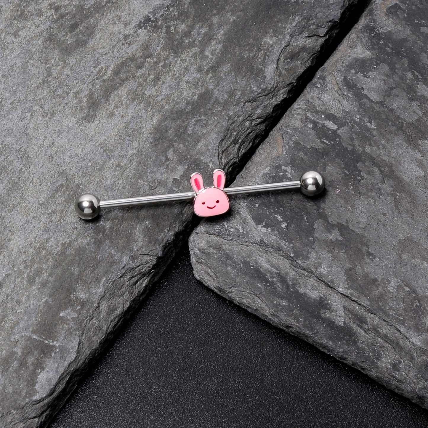 14G Kawaii Cutie Easter Bunny Industrial Barbell 38mm