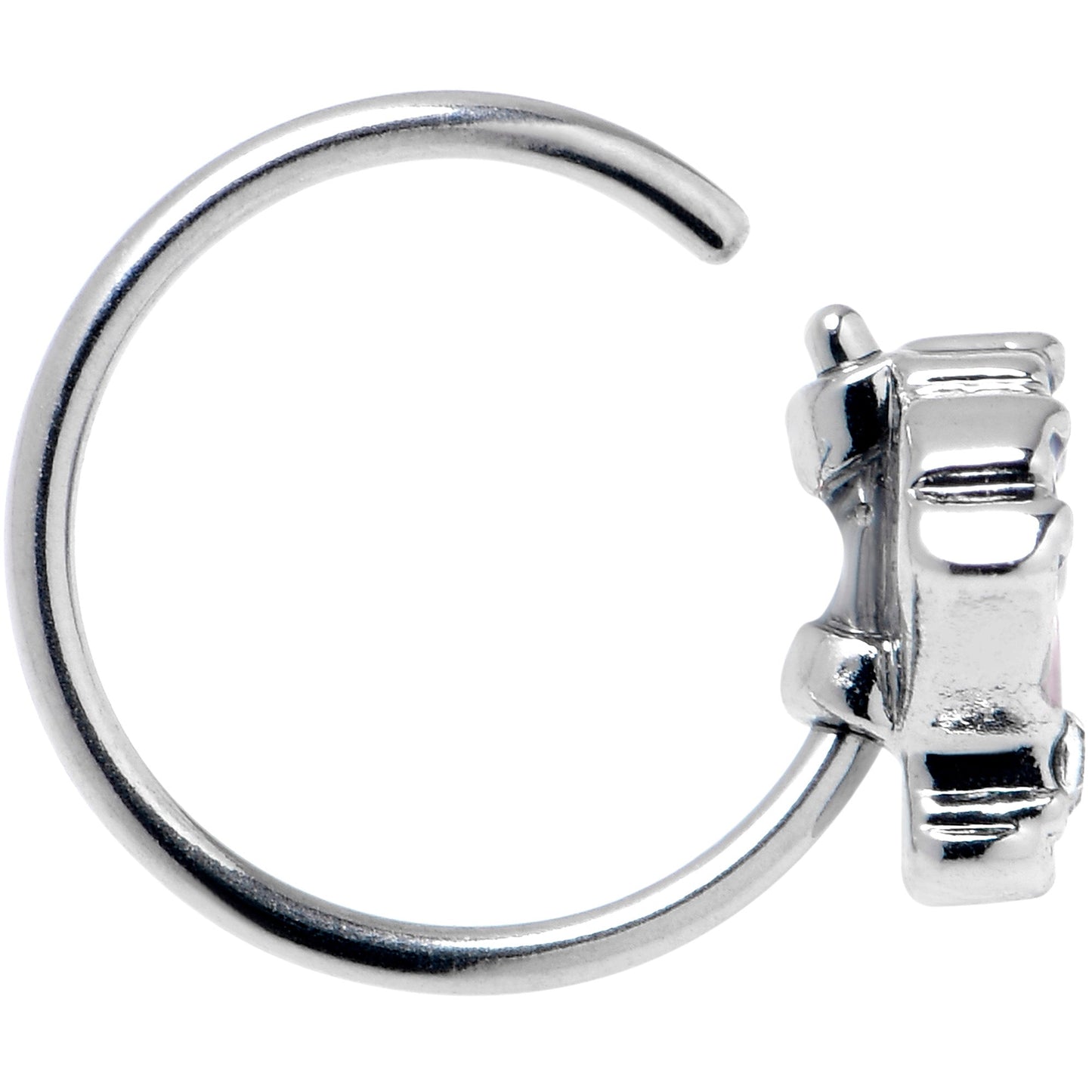 20G 5/16 Clear CZ Gem Mesmerizing Ocean Sea Shell Magic Nose Hoop