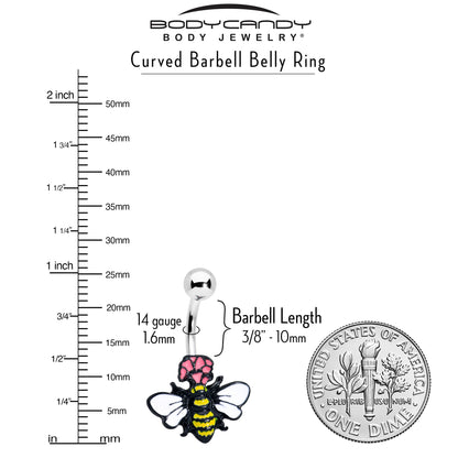 Busy Bee Flower Belly Ring