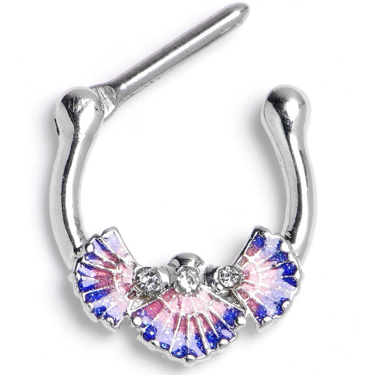 16G 5/16 Mesmerizing Ocean Magic Sea Shells Septum Clicker