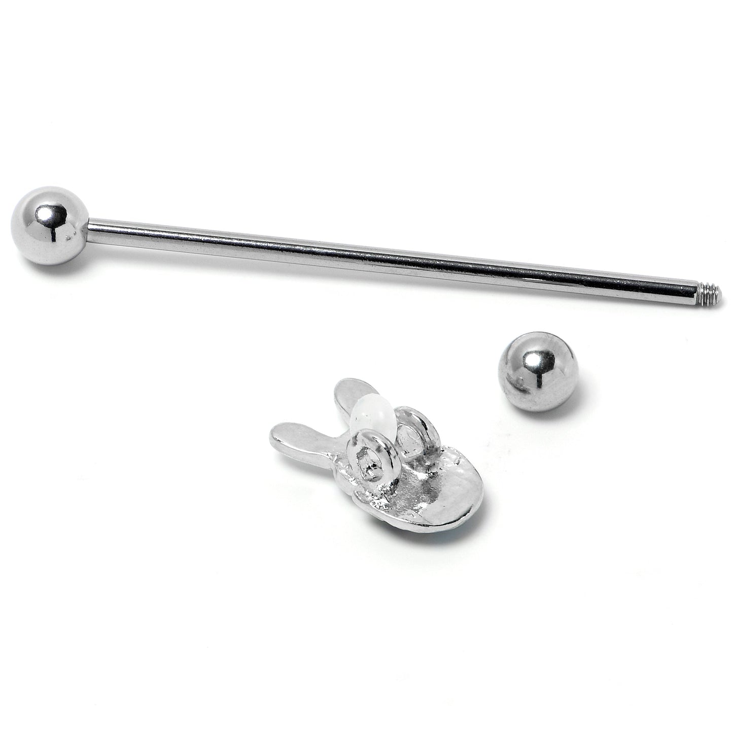 14G Easter Egg Bunny Industrial Barbell 38mm