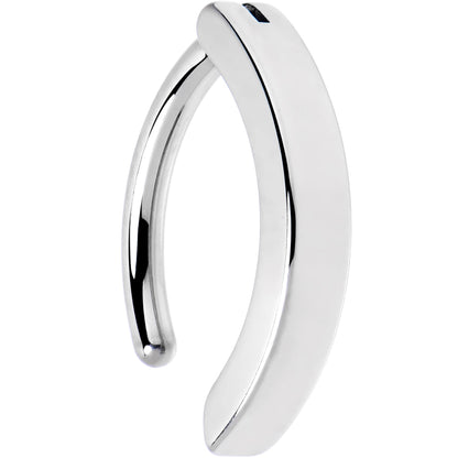 14G 3/8 316L Surgical Steel Smooth Style Hinged Hoop Belly Ring