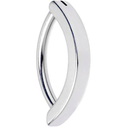 14G 1/2 316L Surgical Steel Smooth Style Hinged Hoop Belly Ring