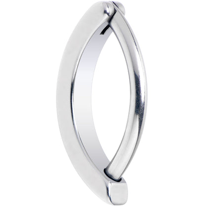 14G 1/2 316L Surgical Steel Smooth Style Hinged Hoop Belly Ring