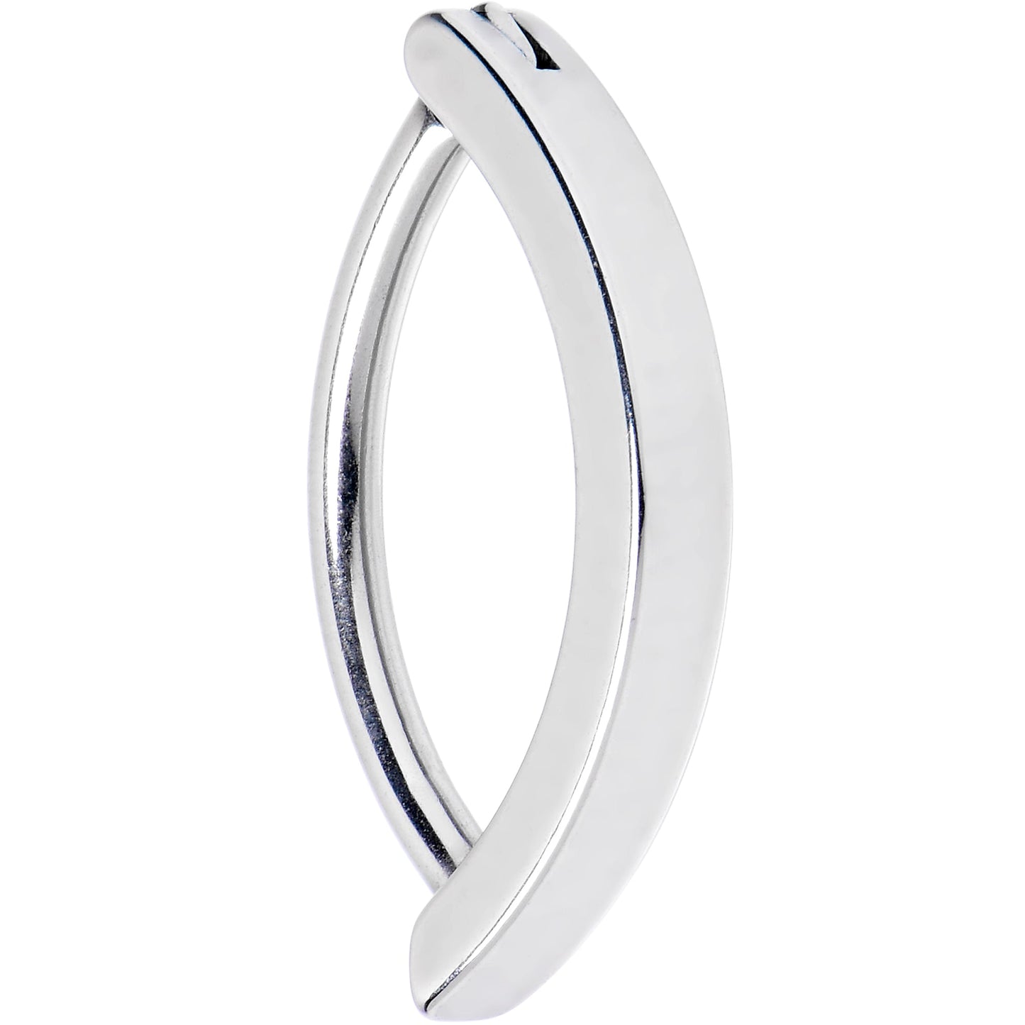 14G 9/16 316L Surgical Steel Smooth Style Hinged Hoop Belly Ring