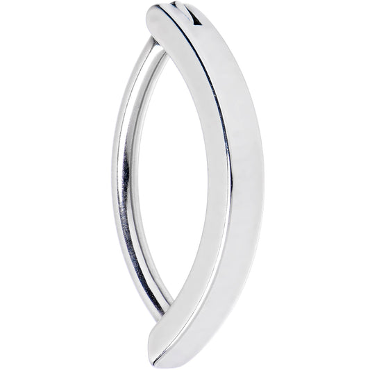 14G 9/16 316L Surgical Steel Smooth Style Hinged Hoop Belly Ring