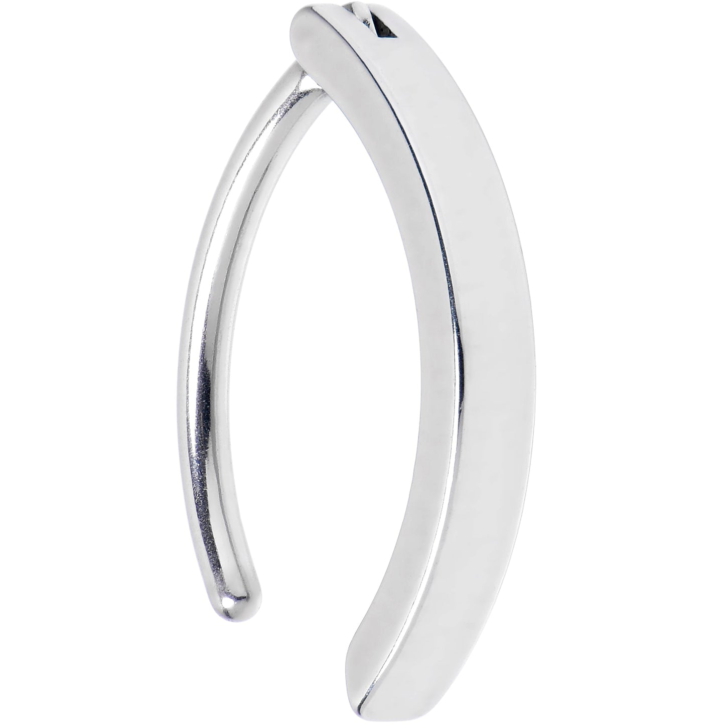 14G 9/16 316L Surgical Steel Smooth Style Hinged Hoop Belly Ring