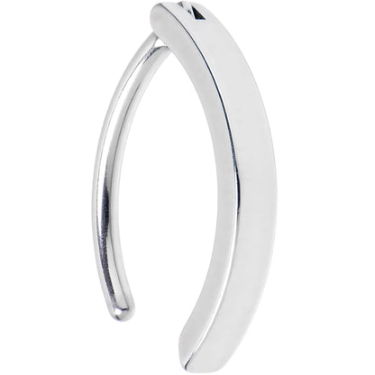 14G 9/16 316L Surgical Steel Smooth Style Hinged Hoop Belly Ring