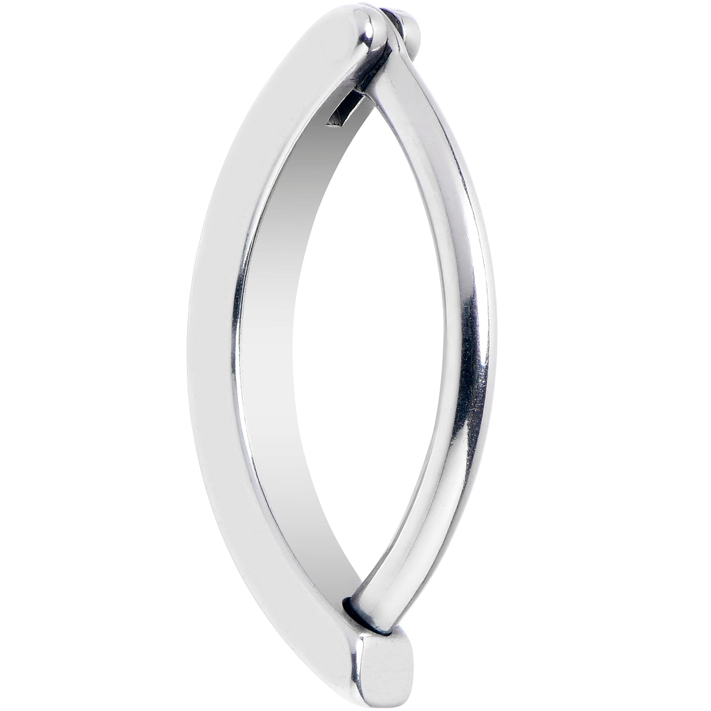 14G 9/16 316L Surgical Steel Smooth Style Hinged Hoop Belly Ring