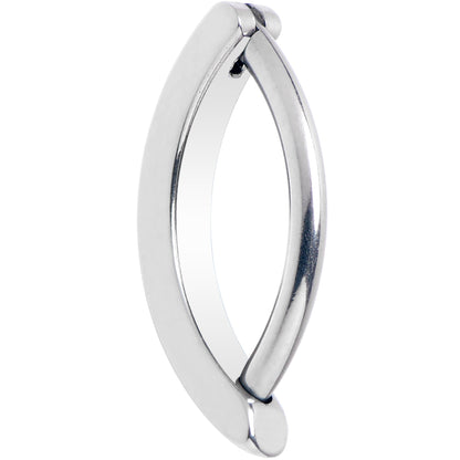 14G 1/2 Implant Grade Titanium CZ Paved Hinged Hoop Belly Ring