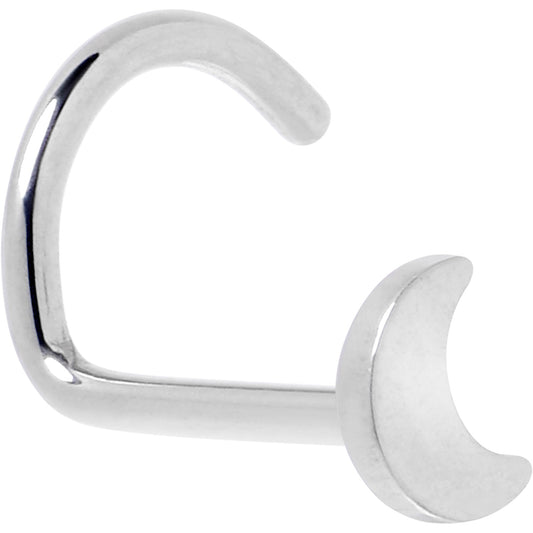 20G 1/4 ASTM F-136 Implant Grade Titanium Moon Threadless Left Side Nose Screw