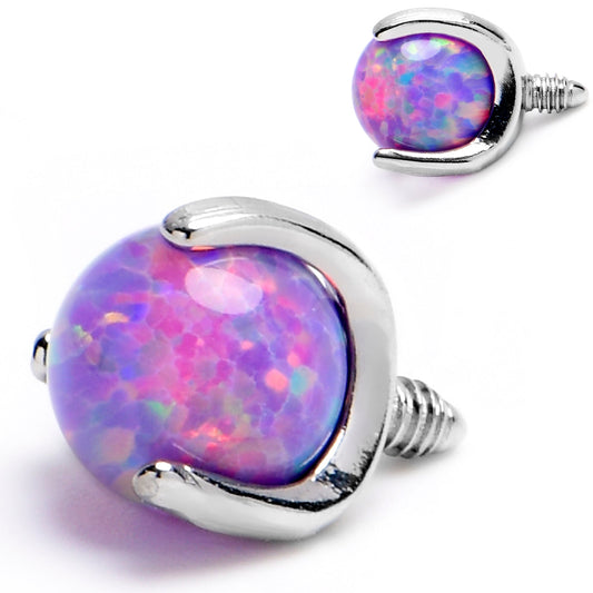 14G 4mm Purple Synthetic Opal Internally Threaded Replacement Ball