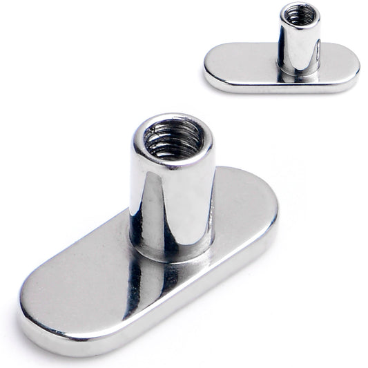 14G 2.5mm Rise No Hole Implant Grade Titanium Dermal Anchor Base