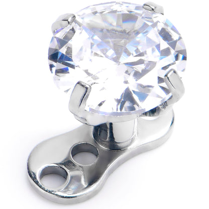 14G 5mm CZ Top 3 Hole Dermal Implant Grade Titanium Anchor Base
