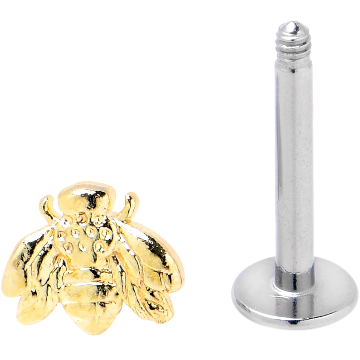 16G Yellow Gem Bee Flower Labret Segment Ring Ear Curation Set of 5