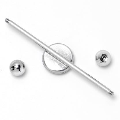 14G Loving Blue Whales Industrial Barbell 38mm