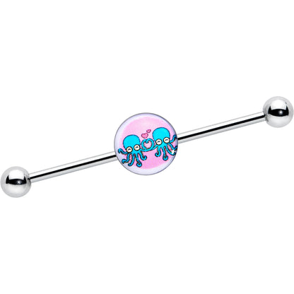 14G Loving Octopus Duo Industrial Barbell 38mm