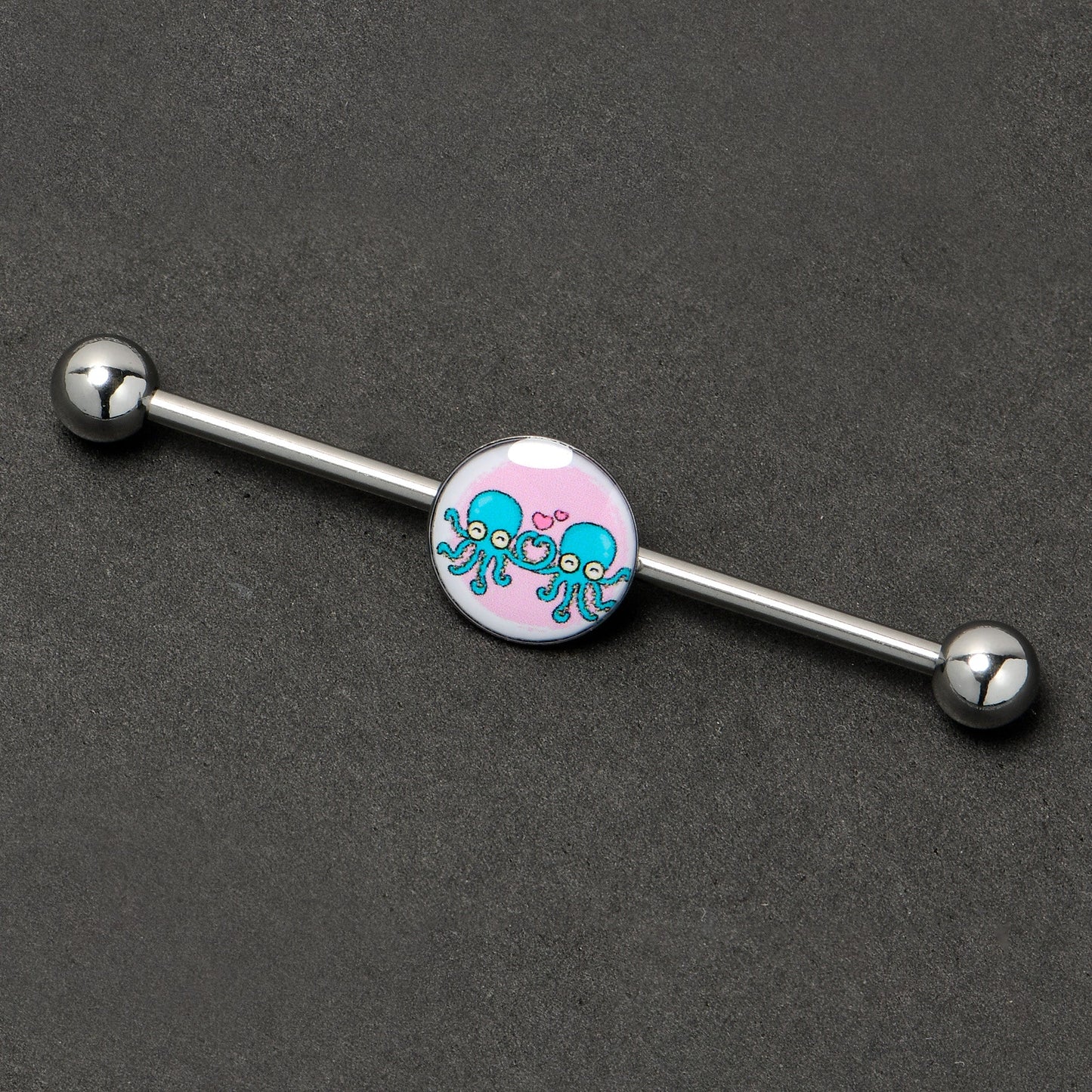14G Loving Octopus Duo Industrial Barbell 38mm