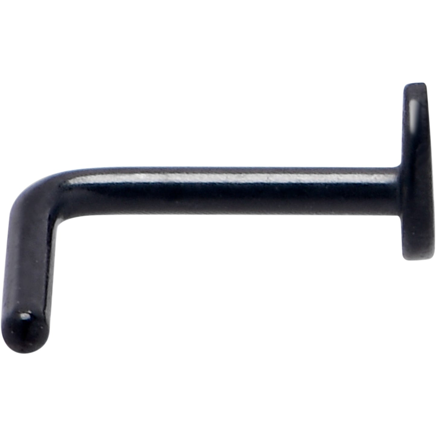 20G 1/4 Black ASTM F-136 Implant Grade Titanium Moon End L Shape Nose Ring