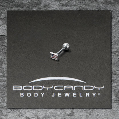 16G 1/4 Patriotic Flag Cartilage Tragus Earring