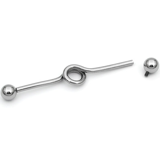 14G Internally Threaded Simple Loop Project Bar 38mm