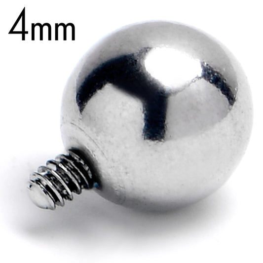 16G 4mm Replacement Ball End Internally Threaded Jewelry