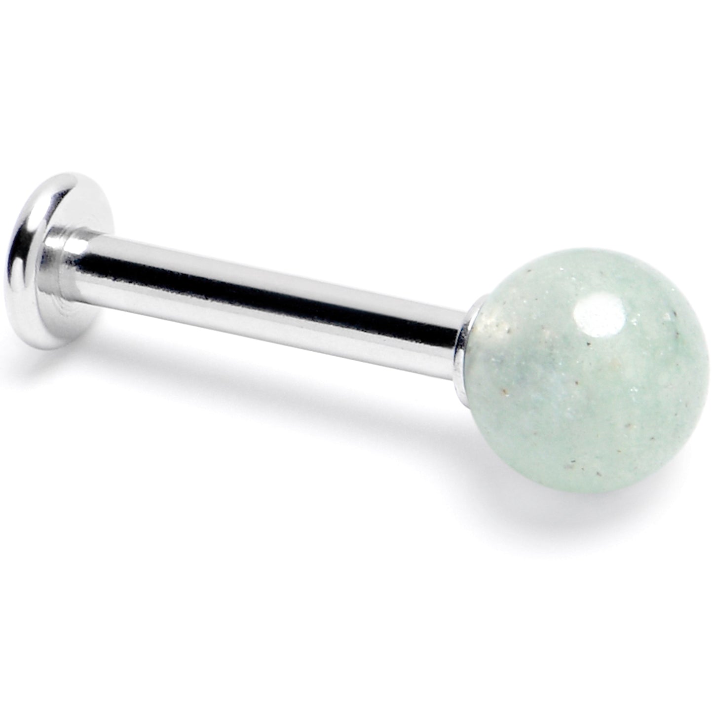14G 3/8 Aventurine Natural Stone Labret Tragus Earring