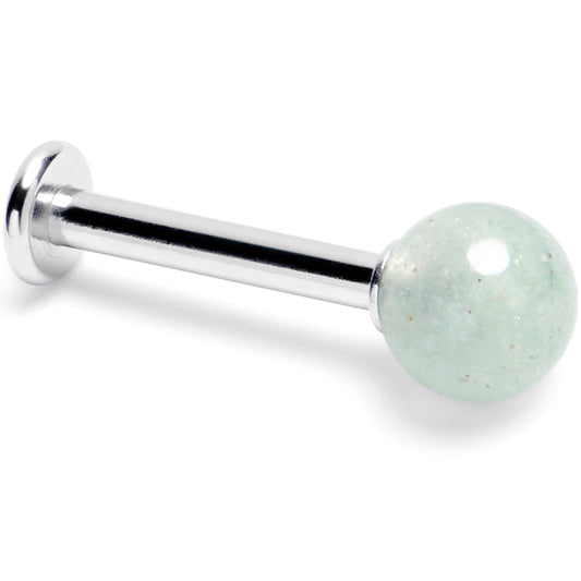 14G 3/8 Aventurine Natural Stone Labret Tragus Earring