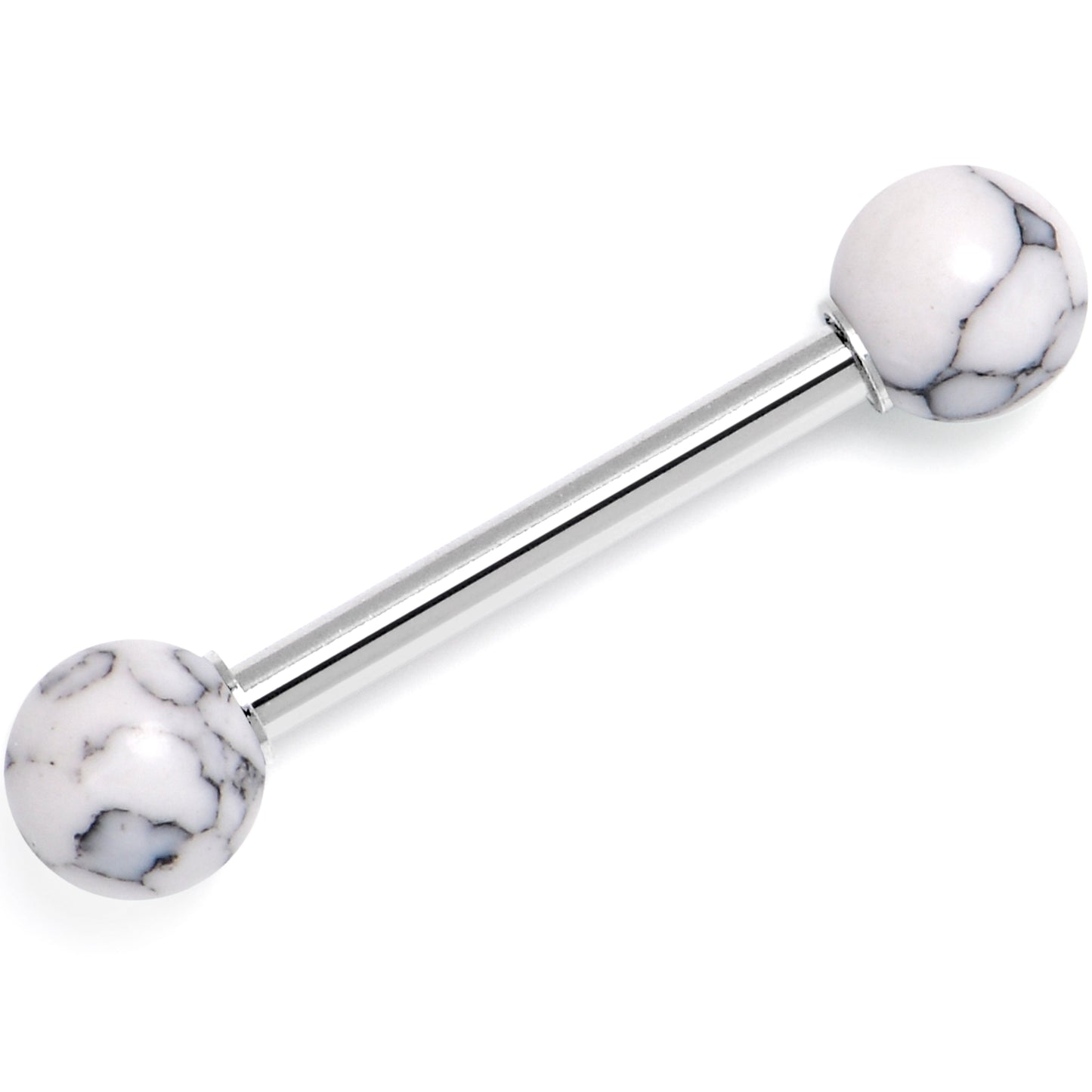 14G 5/8 Howlite Natural Stone Tongue Ring