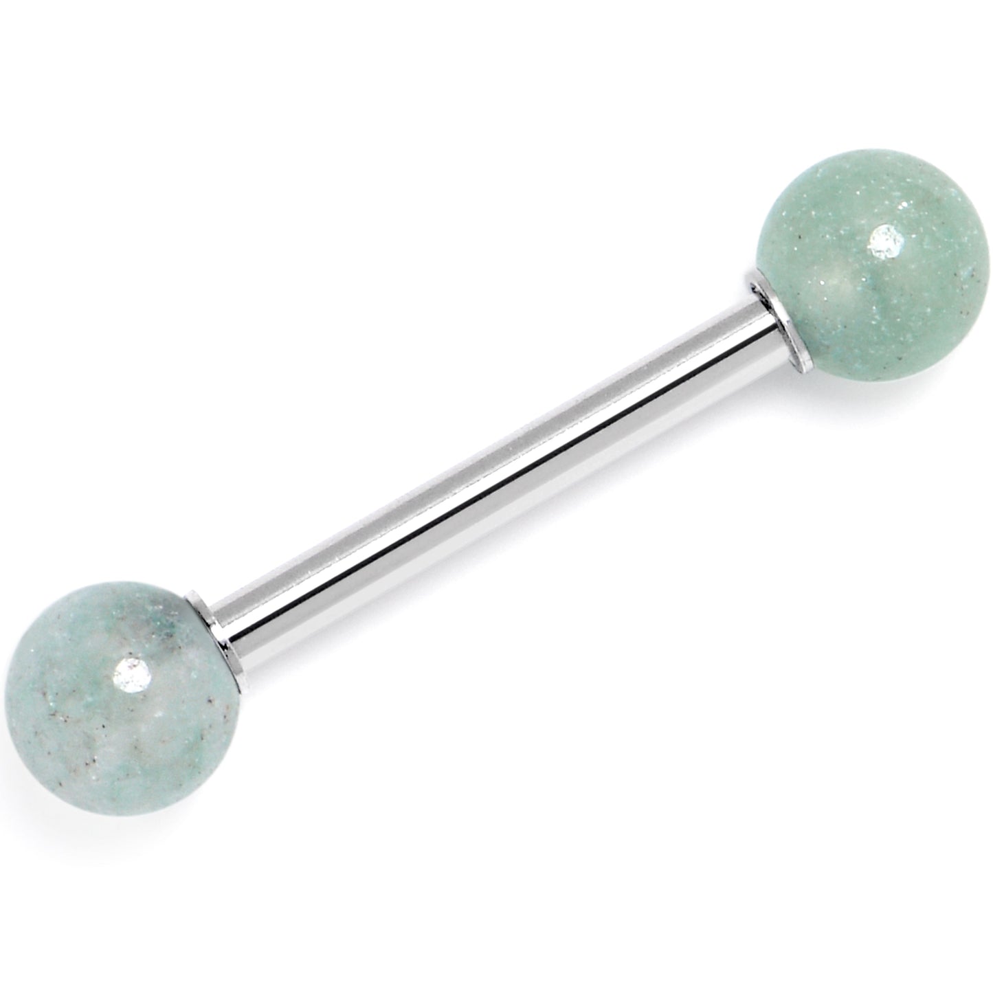 14G 5/8 Aventurine Natural Stone Tongue Ring